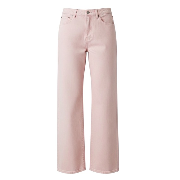 Cali 1850 Denim - Cali 1850 Womens Blush Pink/Peach Wide 10" Leg Cropped Cotton Denim Jeans Size 9